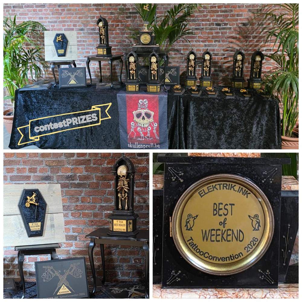 The Elektrik.Ink contest trophy table